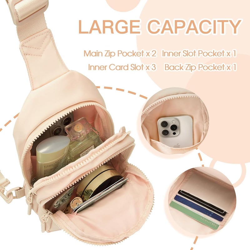Viverte Small Initial Sling Bag for Girls & Women - Cute Crossbody Fanny Pack Gift - Image 2